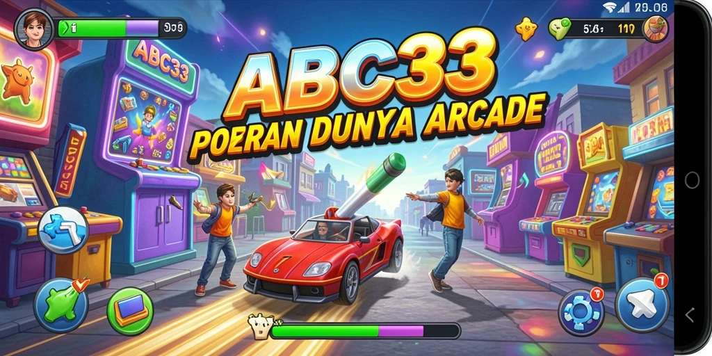 Tampilan seru gameplay Arcade di ABC33 yang membuat ketagihan.
