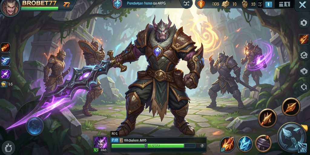 Tampilan gameplay BROBET77 yang menampilkan aksi pertarungan yang seru.