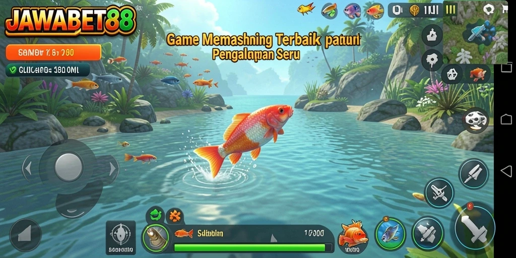 Menampilkan gameplay seru dari JAWABET88, pengalaman memancing yang mendebarkan.
