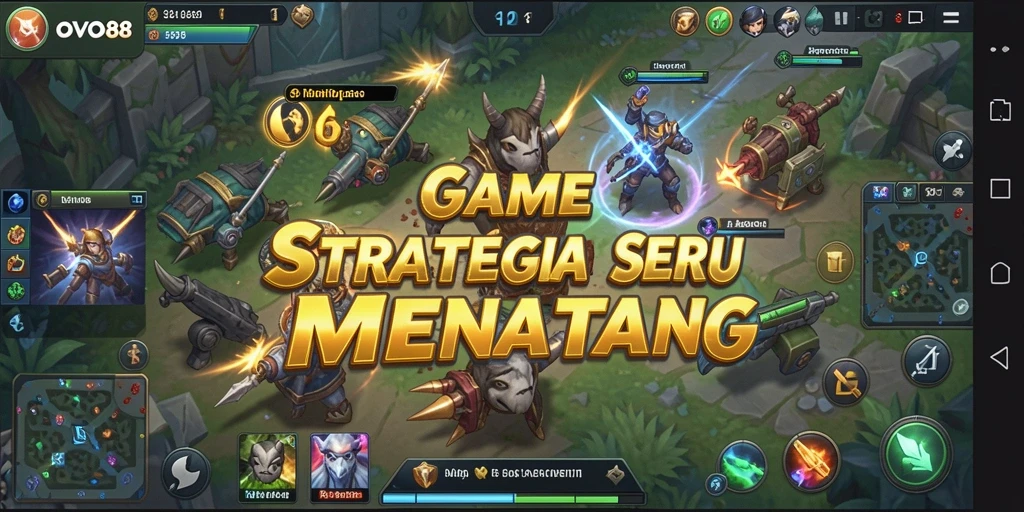 Screenshot OVO88 menampilkan pertempuran strategi yang menegangkan.